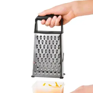 Stainless Steel Grater with Black Handle for Efficient Grating and Food Preparation Utensils Kitchen