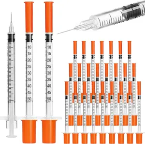 0.5ml Syringe 30G 5/16 Inch, 1cc Syringes for Lab Supplies Dispensing Supplies, Individually Wrapped, Pack of 30