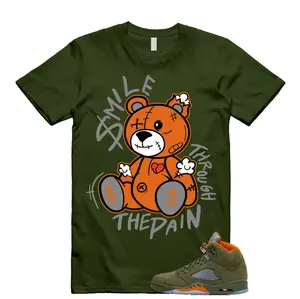 5 Olive Army Solar Orange Black Retro T Shirt Match SM2, 5 Olive Outfit, Graphic Tees, Womenswear Top T-Shirt