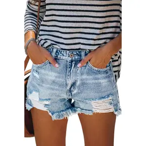 ONLYSHE Women's Casual Denim Shorts Summer Jeans Stretchy Hot Short Pants, Please Purchase A Size Up Womenswear Bottom