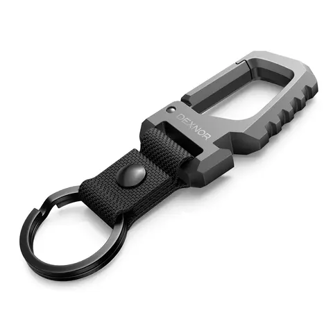 Dexnor Heavy Duty Tactical Multi-Tool Keychain - Aerospace-Grade Stainless Steel Carabiner Shape Keychain for Car Keys, Men's Accessories, EDC Vehicle Organizer, Outdoor Trips Fashion Accessory