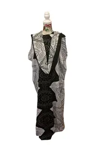 White and Black Shady Batik Elegant Two Piece Dirac Inyo Garbasaar Traditional Attire for Events Special Occasions Casual Wear or Prayers