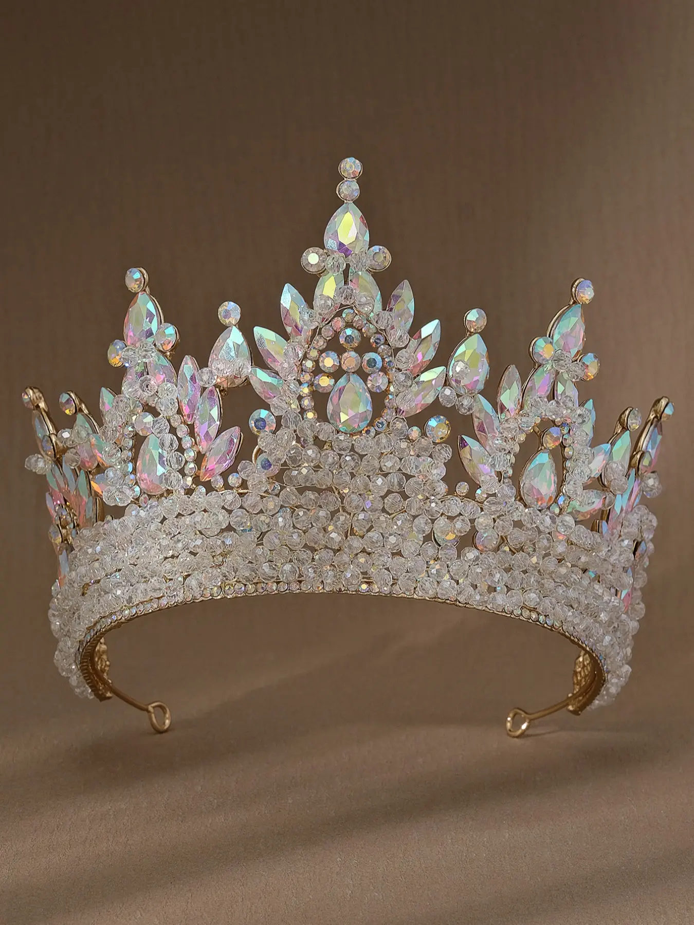 Large Artificial Crystal Hair Hoop Crown Design Hair Crowns for Women Wedding Bridal Hair Accessories Bridal Headpiece Prom Birthday Party Rhinestone Beauty Queen Princess Headband Silver Color All Seasons Casual Style