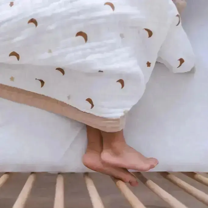 Cotton Muslin Baby Quilt - Moonlit Dreams