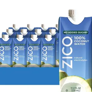 Zico Coconut Water, No added Sugar, Refreshingly Delicious, Hydration with Electrolytes, 11.2 Fl Oz (Pack of 12)