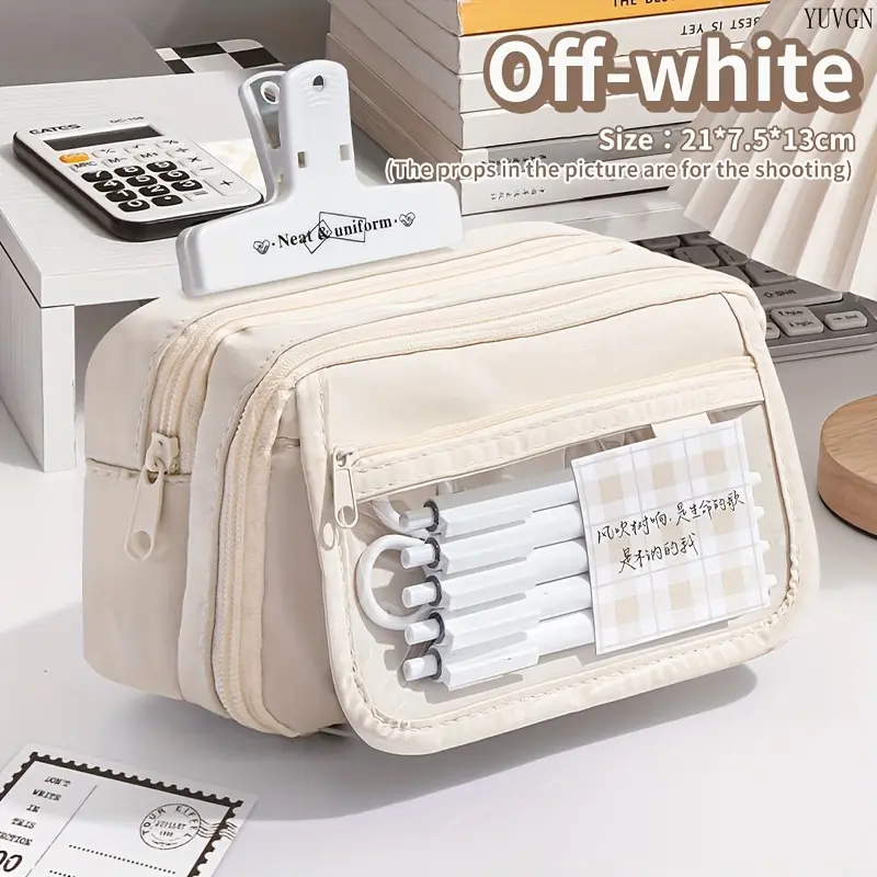 Expandable Large Capacity Pencil Case, Portable Multi-Compartment Organizer with Window, Unisex Back to School Stuff for Office & Cosmetics, School/Office, Windowed, College School Supplies, Stuff For School tiktokshopbacktoschool