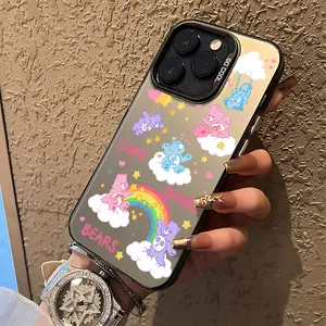 Cute cartoon C-Cares B-Bears Phone Case Suitable for iPhone 17 16e 16 15 14 13 12 11 Mini Pro Max Air X XR XSMAX 8 7 Plus Anti Fall Matte Back Cover