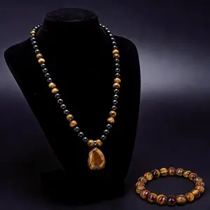 Money Necklaces&Bracelet for Men Women Money Attraction Wealth Necklace Feng Shui Luck Protection Necklace&Bracelet 8MM Beaded Necklaces&Bracelet Spiritual Birthday Jewelry Gifts for Friends