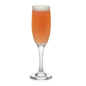 Libbey Catawba Champagne Flutes Set of 12 (6 oz), Elegant Stemmed Flute Glasses, Dishwasher Safe Sparkling Wine and Mimosa Glasses