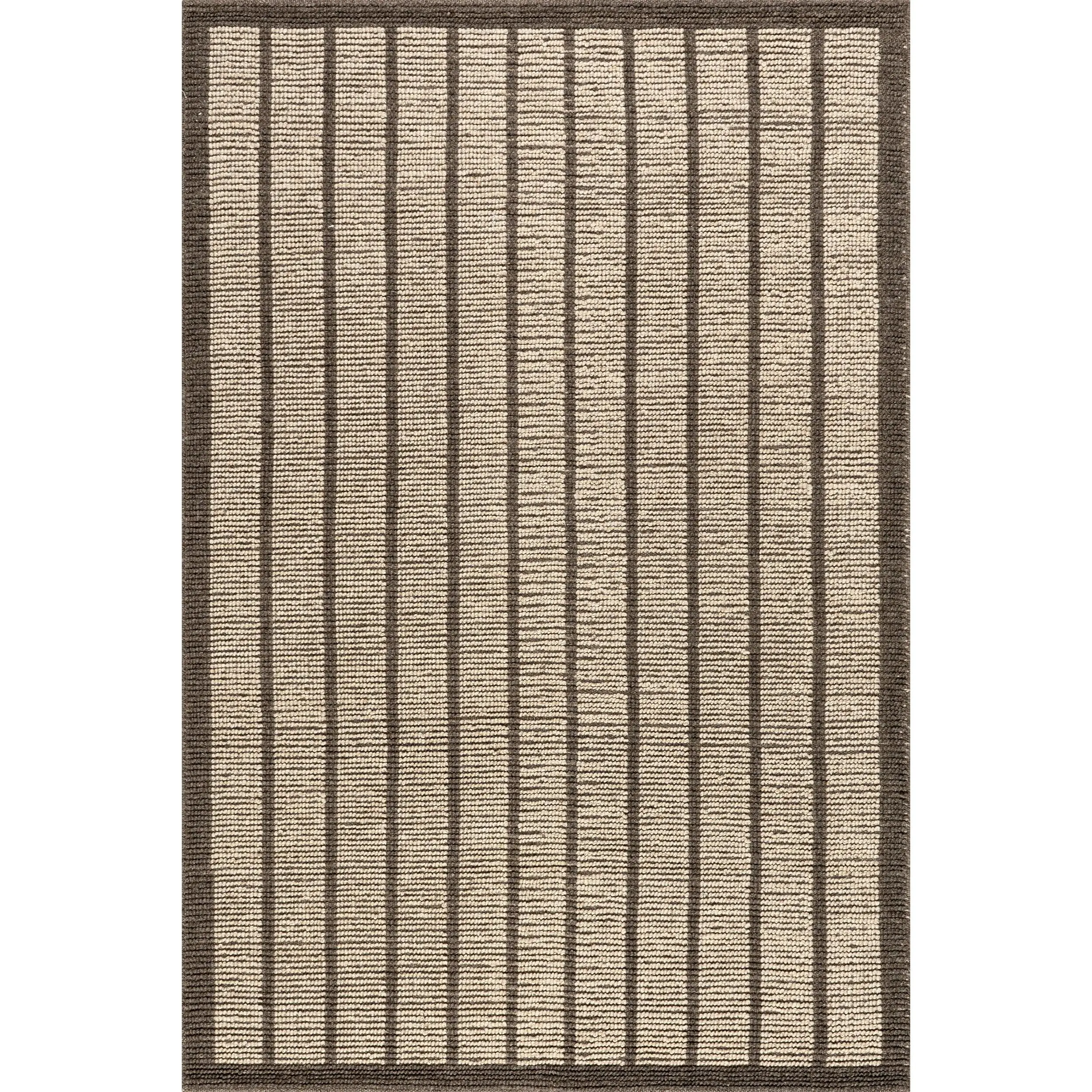 Eva Block Stripe Wool Area Rug