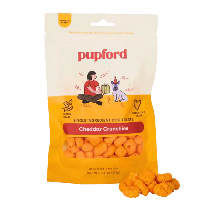 Pupford Cheese Crunchies, Premium Single-Ingredient Treat for Dogs & Puppies