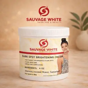 Sauvage White Dark Spot Brightening Cream, 4 oz Body Moisturizer with Hydrate, Moisture & Soothing Benefits for Dry Skin, Cream Body Butters pou tach