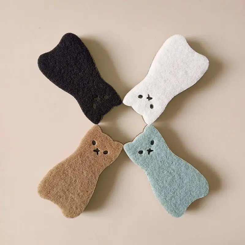 4pcs/set Cute Cat Sponge Wipers 4-Piece Set - Dish Sponges Thickened Dishwasher and Cleaning Tools for Household Kitchen Use