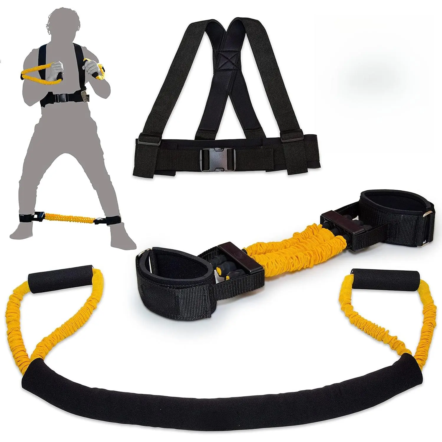 |   Shadow Boxer Pro |   Boxing Resistance Bands Set for Shadow Boxing, Comes with Ankle Cuffs |   Ideal Addition to Your Home Boxing Equipment