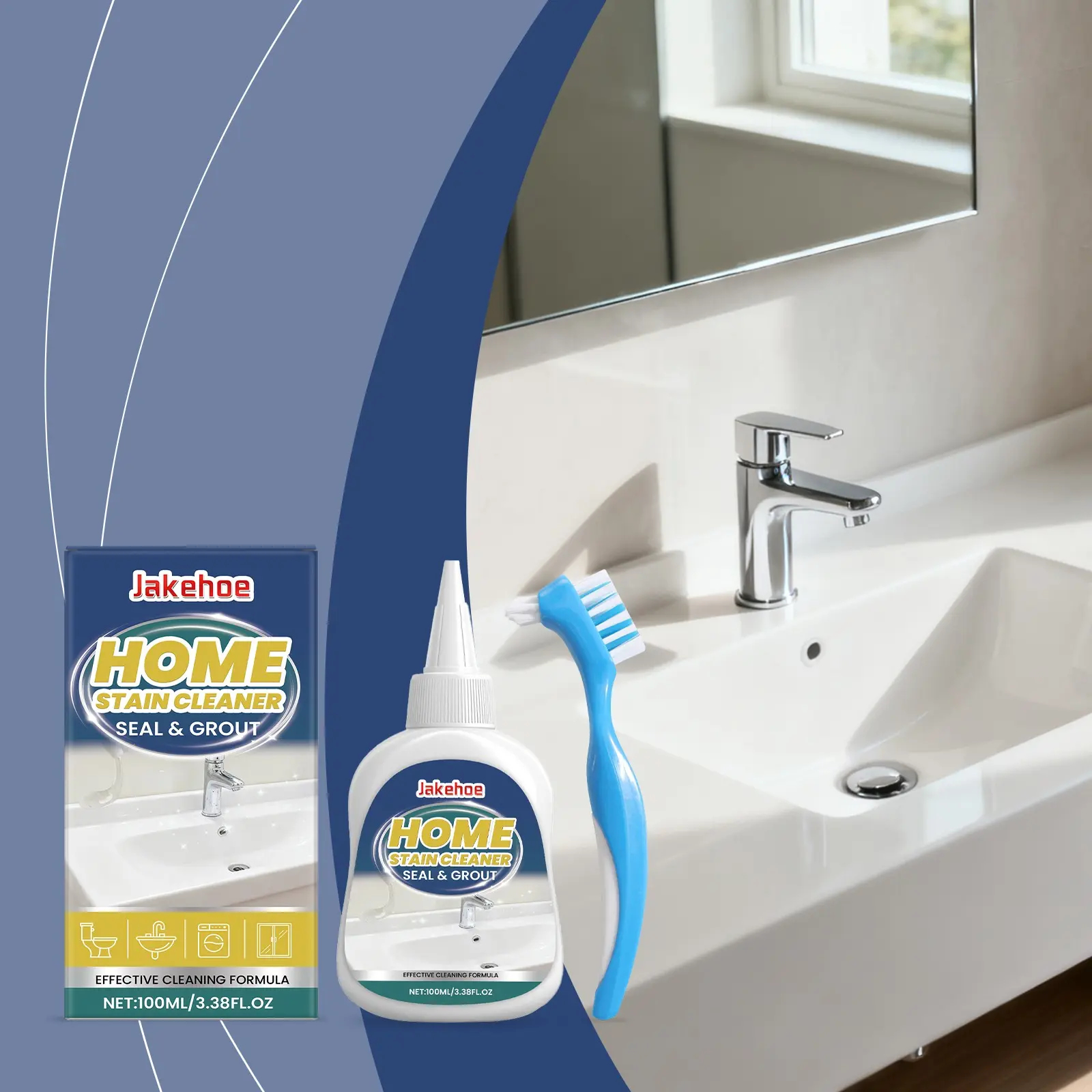 Jakehoe Home Stain Cleaning Gel, Gentle Clean Removal Daily Stains, Effective Stain Removal, Easy Operation Cleaning Gel, Household Cleaner, Stain Remover, Household Cleaning Products