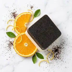 2ND GROUND Upcycled Coffee Soap Lavender Fragrance Exfoliating Calming Bar with Organic Oils Espresso Grounds Brooklyn Made Eco Friendly Quality