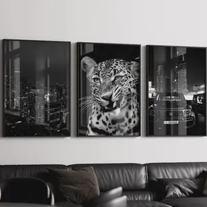 Black & White Luxury Fashion Poster, Set of 3 Luxury Fashion Print, Luxury Fashion Posters Unframed