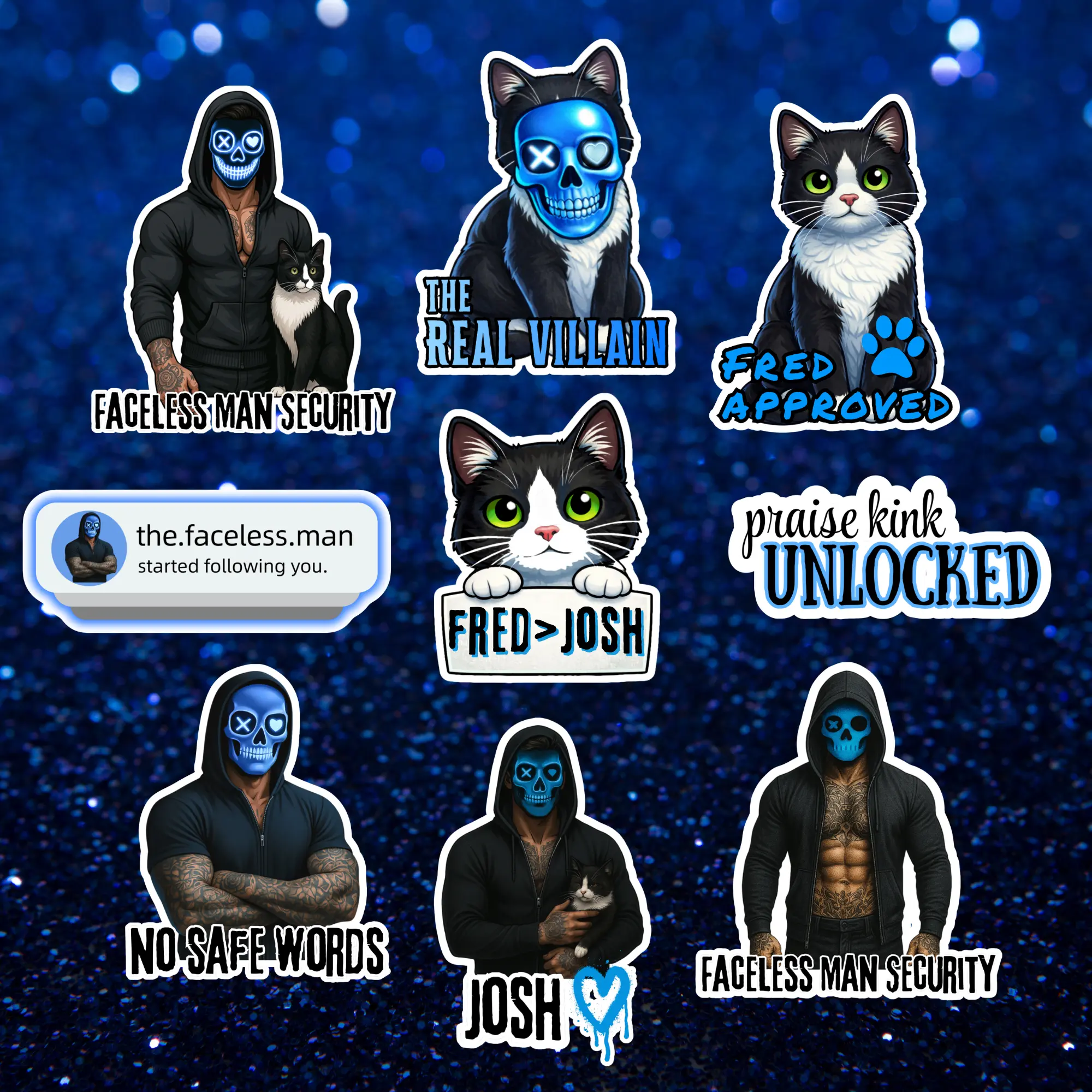 Into the Darkness Stickers Pack | Lights Out, Caught Up, & Game On Inspired | Dark Romance Stickers