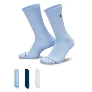 LACOSTE x Air Jordan Everyday Crew Sports Socks - Light Blue, Comfortable Fit, Multiple Color Options