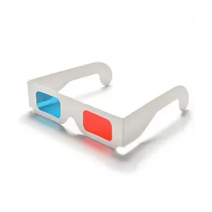3D Glasses, 20 Pairs Red and Blue Paper Stereo Lenses for Movies Set Anaglyph Paper 3D Glasses