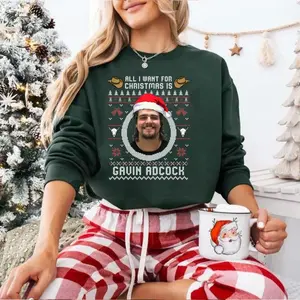 All I Want For Christmas Is Gavin Adcock Sweatshirt, Retro Gavin Adcock Sweater, Vintage Sweatshirt, Unisex Country Music Graphic Shirt