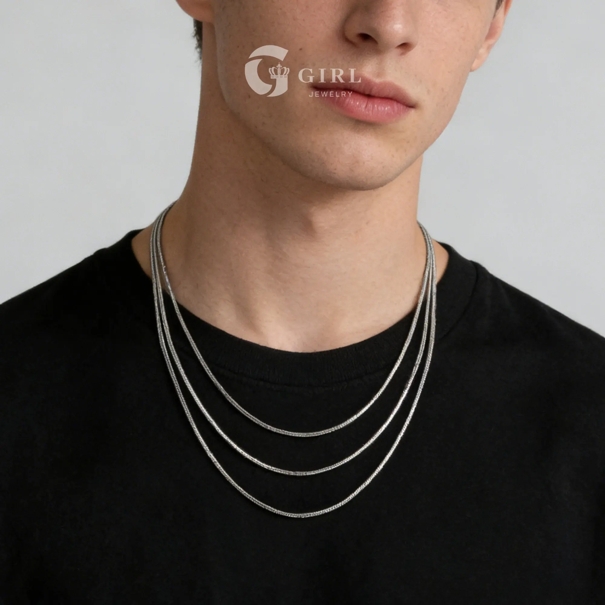 GGIRL Elegant Stainless Steel Silver-Color Snake Chain Necklace for Men and Women, 1.5mm Thick, 45-55cm Adjustable Extension, Timeless Chic & Casual Style Stainless Steel Chain Wire Necklace for Daily Occasions, Stainless Steel Necklaces, Chain Wire Neckl