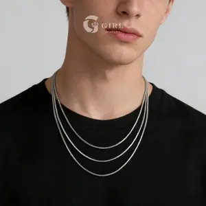 GGIRL Elegant Stainless - Steel Silver-Color Snake Chain Necklace for Man and Women Trend - setters - 45 - 55cm in Length, 1.5mm Thick, Timeless Style for Every Occasion