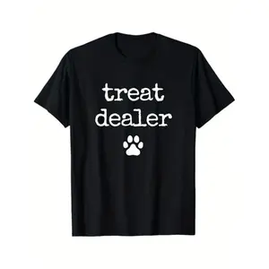 [100% Cotton] [100% Cotton] Dog Treat Dealer Funny Humor Dog Owner Dog Treats Dog Lover T-Shirt T-Shirt For Men And Women