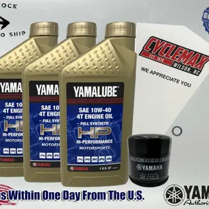 Cyclemax Full-Synthetic Yamalube Oil Change Kit fits 2018-2025 Yamaha XSR700