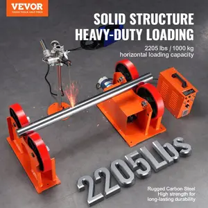 fathersdaygift VEVOR 110V Turning Rolls Linkage Roller, 1000KG/2205LBS Loading Welding Turning Roll, 25-1400mm Diameter, 80-1600 mm/min Rotary Welding Positioner Welding Torch Stand for Welding Equipment Support