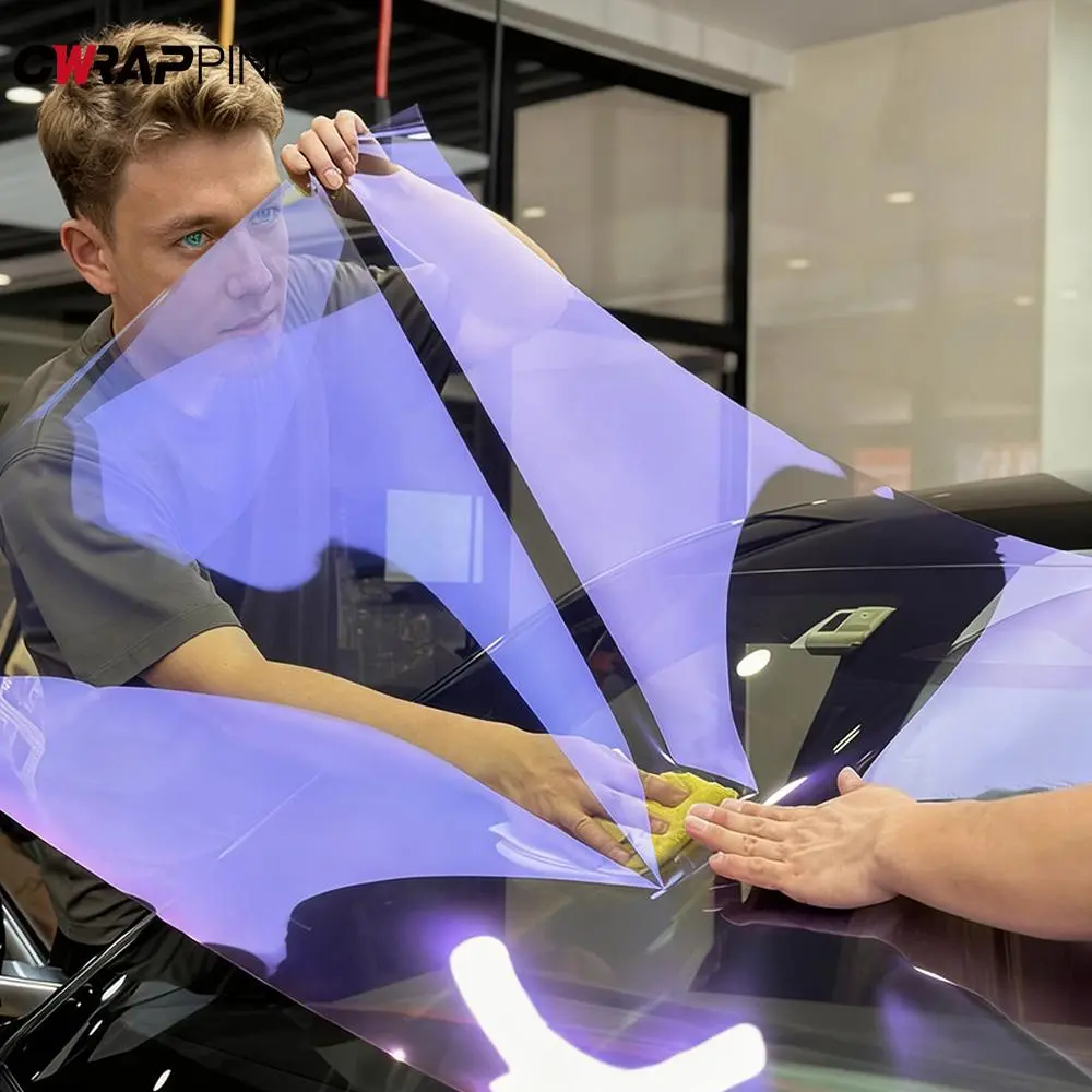 Window Tinting for Car Solar Film Blue Purple Novelties Auto Accessories Polarized Car Glass Chameleon Window Tint Dark Tinted