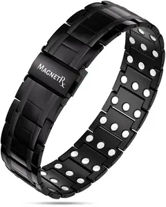 3x Strength Titanium Magnetic Bracelet for Men (Black)