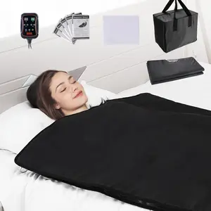 fathersdaygift  VEVOR Sauna Blanket for Detoxification, Portable Far Infrared Sauna for Home Relaxation, 1-6 Level Adjustable Temprature Rannge 95-185, 1-60 Minutes Timer, Far Infrared Carbon Heating Sauna Bag