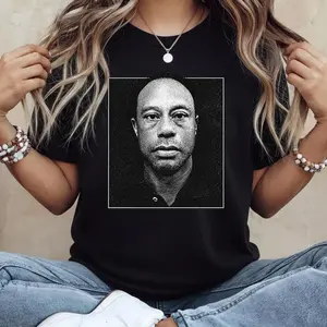 Copy of Tiger Woods mugshot 2026 Unisex T-Shirt, Tiger Woods Photo Tee, Funny Shirt, Funny Gift Tee
