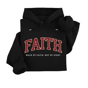 [Faith Collection] GOD JESUS GRACE FAITH Hoodie/T-shirt – Christian College Letter Hoodie for Men and Women, Inspirational Bible Verse Pullover, Perfect Religious Gift for Believers