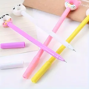 Cute Donut Shaped Gel Pen, 4/8 Counts Ink Gel Pen, Writing Pen for Students, Stationery & Supplies for Home School Office