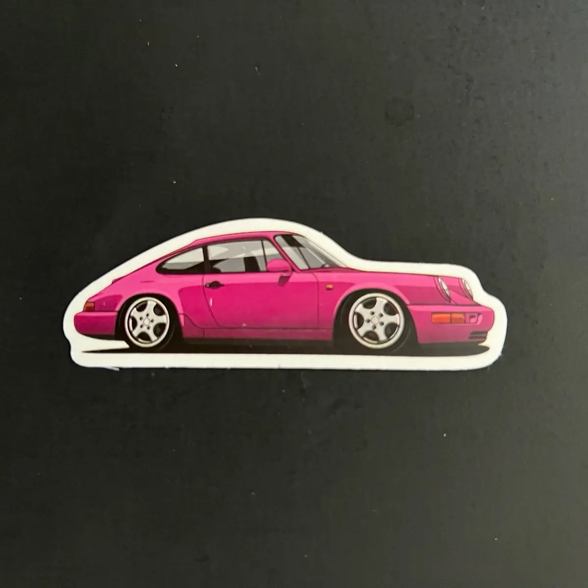 Porsche 911 Cartoon Style Premium High Quality Sticker