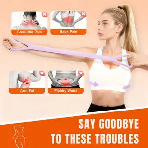 Resistance Bands for Women Men 8 Shaped Silicone Material Original Stretch Band for Arms Chest Expander Yoga Gym Fitness Home Workout Quick Effective Workouts Ergonomic Design Skin Friendly Portable Full Body Toning Figure Set