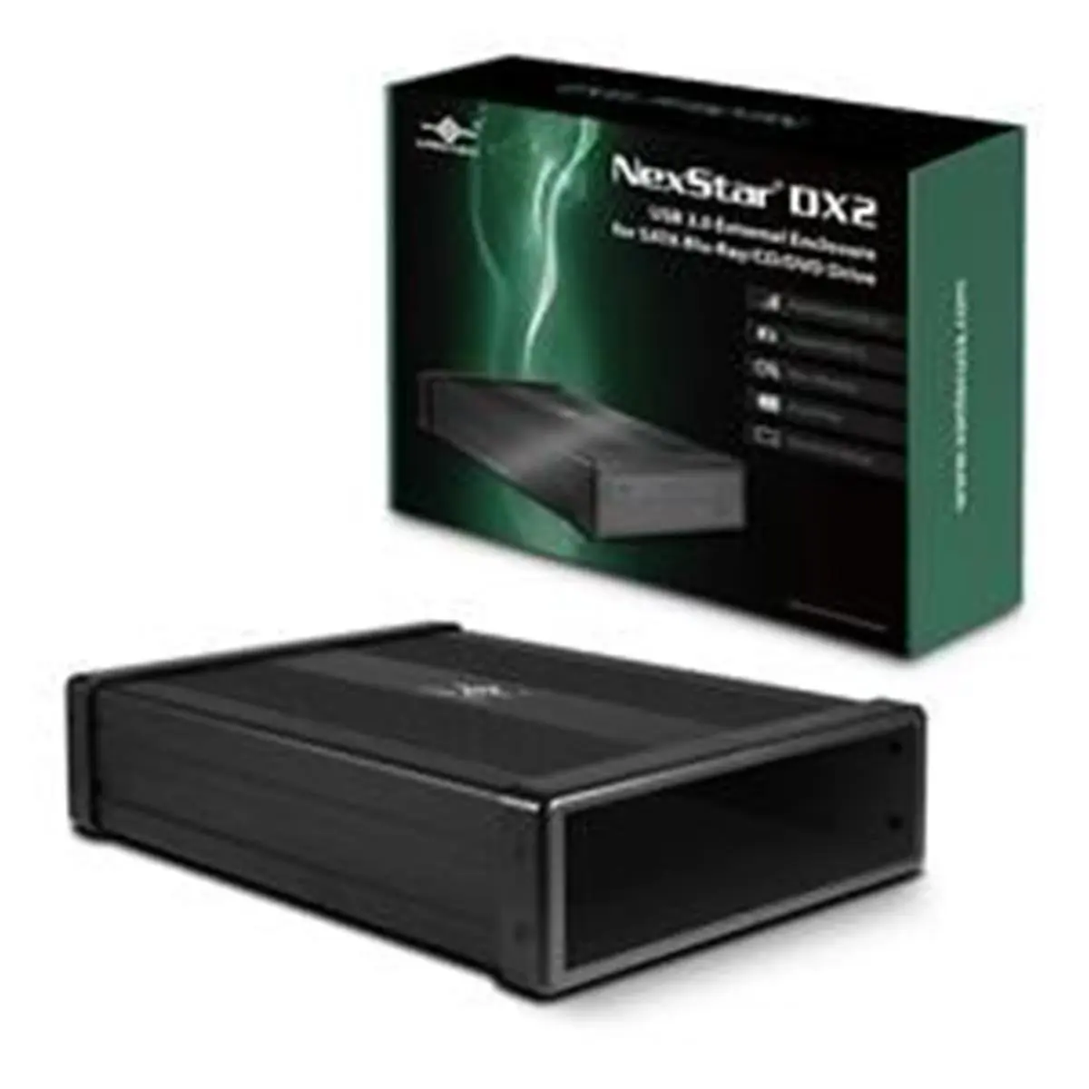 NexStar DX2 ABS Aluminum Alloy External Enclosure for SATA Blu-Ray/CD-DVD Drives, Super Speed USB 3.0 Transfer Rate, 7.2in, Hot Swappable, Plug-and-Play, System with USB Mass Storage, Reduced Noise & Vibration, 100cm Cable, 4lbs, Desktop/Laptop Compatible