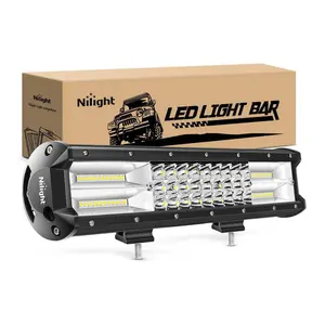 Nilight - 18003C-A 15Inch Triple Row Lights 216W 21600LM Flood Spot Combo Beam LED Light Bar Driving Boat Super Bright Led Off Road Trucks Under Dash Lighting