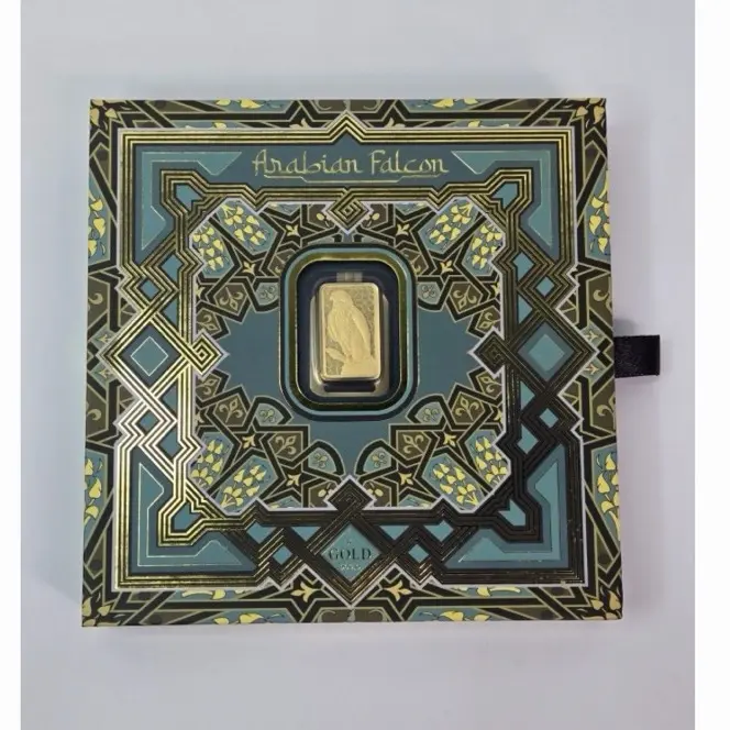 2.5g gold Arabian falcon