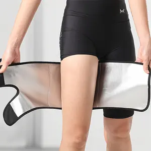 A pair of unisex thigh and leg training pants with adjustable thigh trimmers and shaping covers, suitable for outdoor sports and indoor gym use.