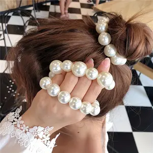 Two Packs of French Romantic Simple Fashion Pearl Hair Ties