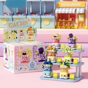 Gadget Set with 6 Models, Gacha Machine Theme Blocks, Enhances Manual Skills, Ideal Gift for Holidays, Perfect for Kids' Development