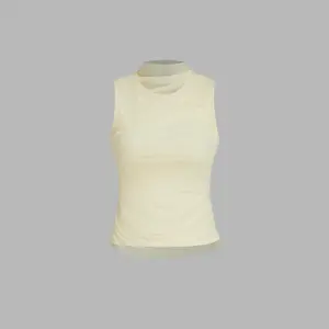 Cider [2 colors, size 2-26] Mesh Patchy Turtle Neck Solid Ruched Crop Top