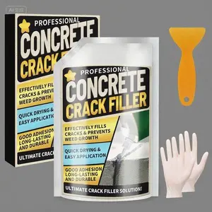 High Elasticity Self-Leveling Sealant - Waterproof Concrete Repair for Driveways, Walkways, Patios - Durable Outdoor Crack Filler - Flexible Joint Caulking Glue - 17.6 Floz Easy Application Silicone Waterproof Stove Gap Cover Pipe Joint Compound
