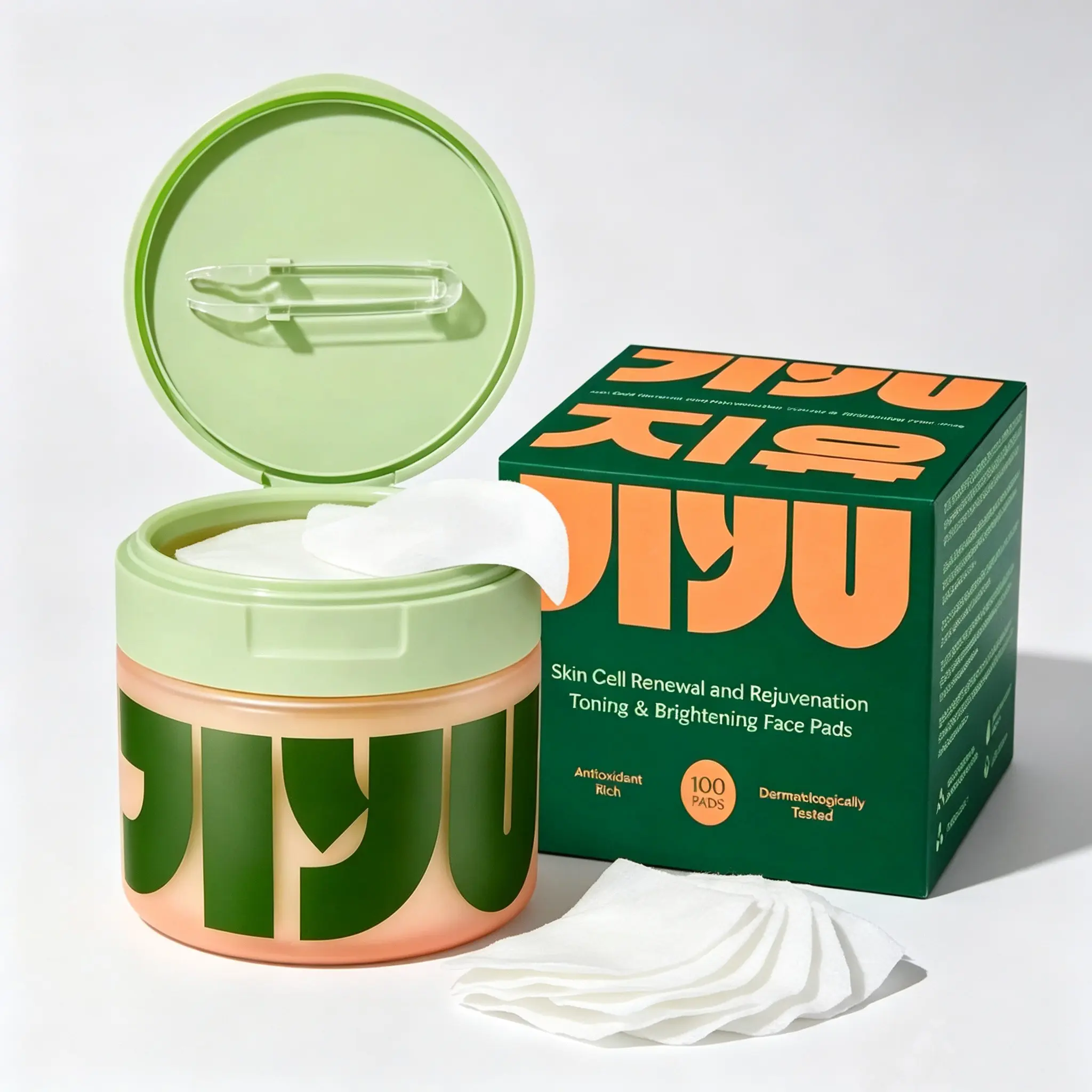JIYU Korean Skincare Glow Up Bundle - Toner Pads & NAD+ Anti-Aging Moisturizing Cream - Maximum Hydration, Eliminate Dark Spots, Reduce Wrinkles