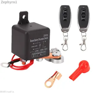 200A 12V DC Car Battery Disconnect Switch Set, Remote Battery Switch Isolator, Car Battery Switch Isolator, Car Electrical Appliances for Cars Trucks, Auto Accessories, VehicleZephyroAB10TitanFix