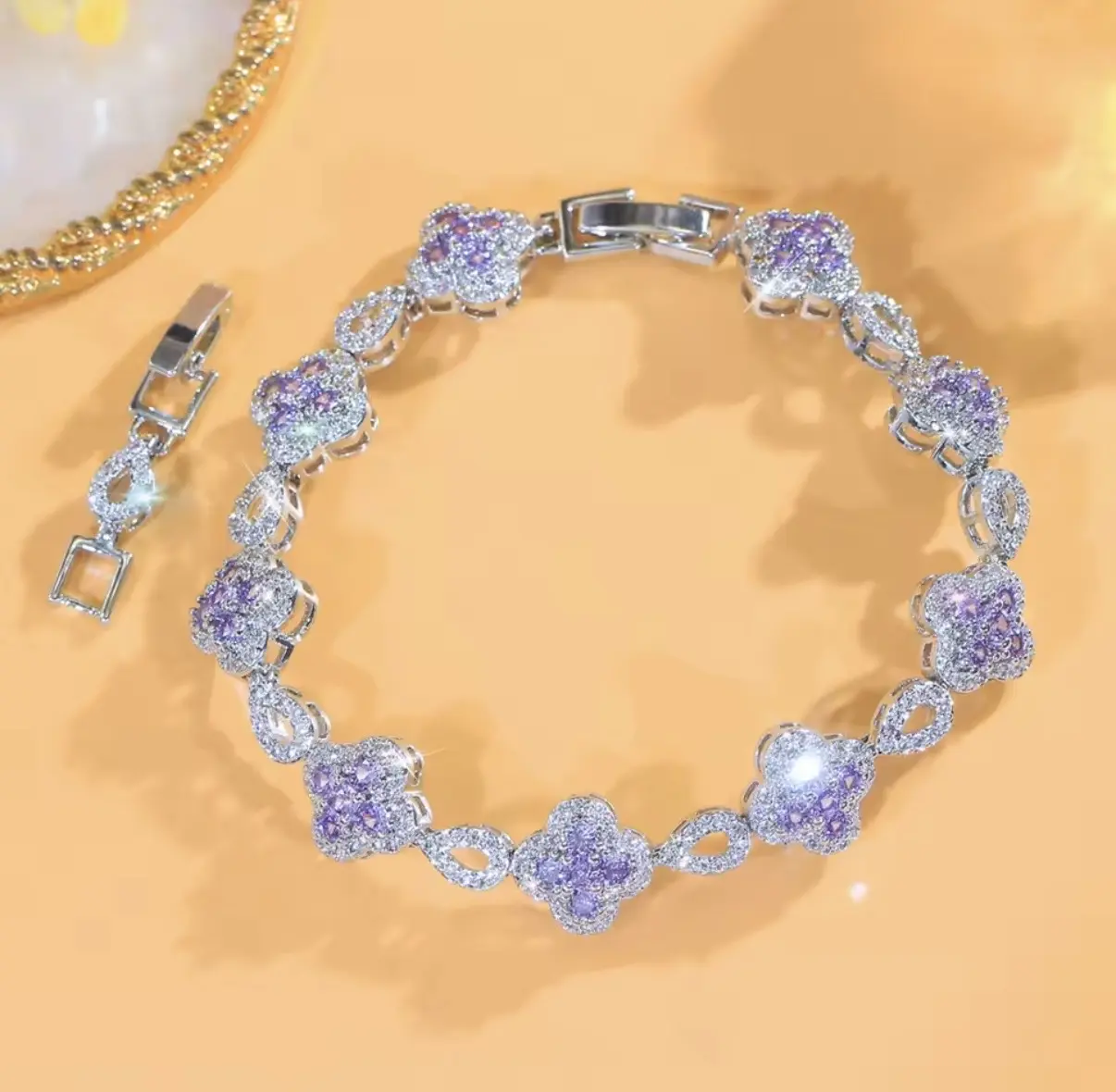 Purple Floral Bracelet