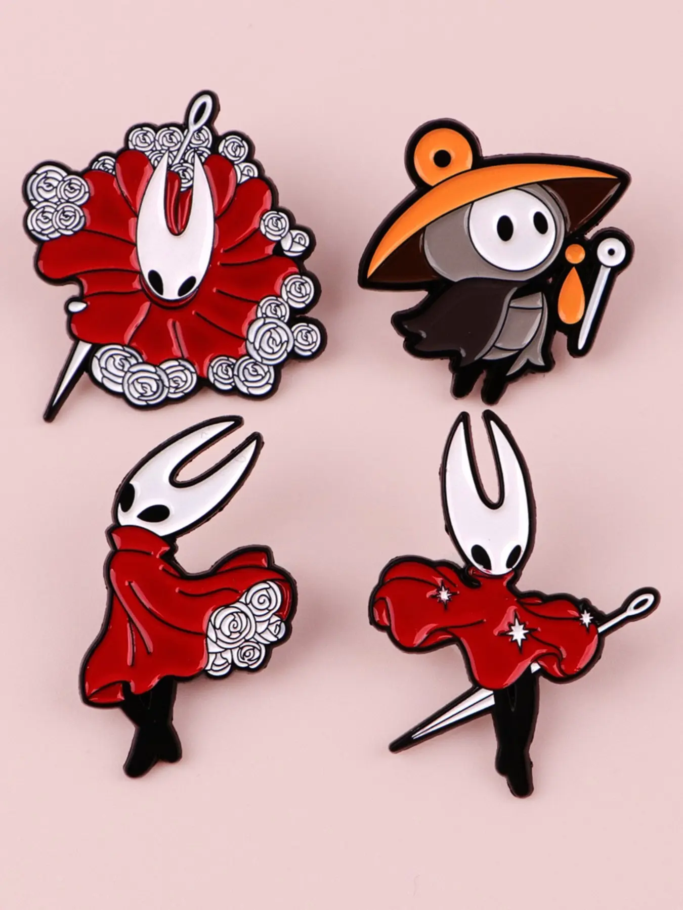 4pcs/set Game Character Enamel Badges, Badge Decoration, Fashion Personalized Design Pins, Elegant Zinc Alloy Accessories, Perfect Gift for Friends and Colleagues, Pin Included
